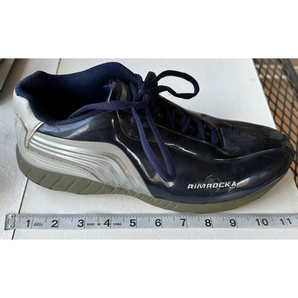 RIMROCKA Brand Metallic Blue Silver Men's Casual Sneakers Size 10 - Picture 9 of 13